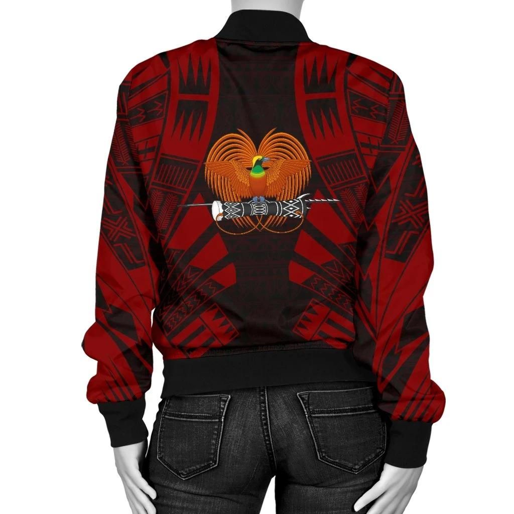 Papua-New-Guinea-Women-Bomber-Jacket-Polynesian-Tattoo-Red-BN0110-Bomber-Jacket-1