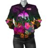Papua New Guinea Women's Bomber Jacket - Summer Hibiscus - BN15 Bomber Jacket