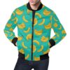 Pattern Print Banana Mens Bomber Jacket