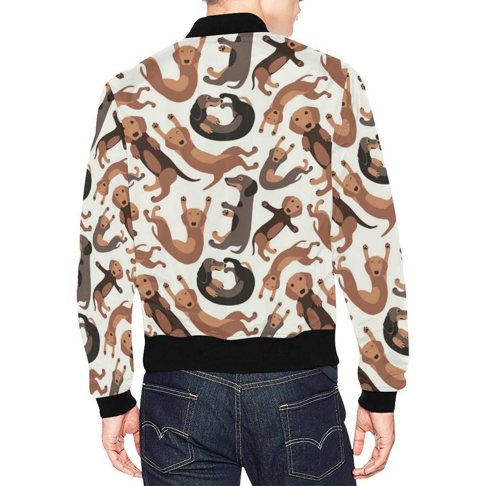 Pattern-Print-Dachshund-Wiener-Dog-Mens-Bomber-Jacket-2