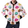Pattern Print Donut Mens Bomber Jacket