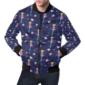 Pattern Print Fairy Mens Bomber Jacket
