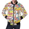 Pattern Print Goldfish Mens Bomber Jacket