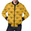Pattern Print Honey Bee Diagram Gifts Mens Bomber Jacket