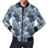 Pattern Print Jellyfish Mens Bomber Jacket