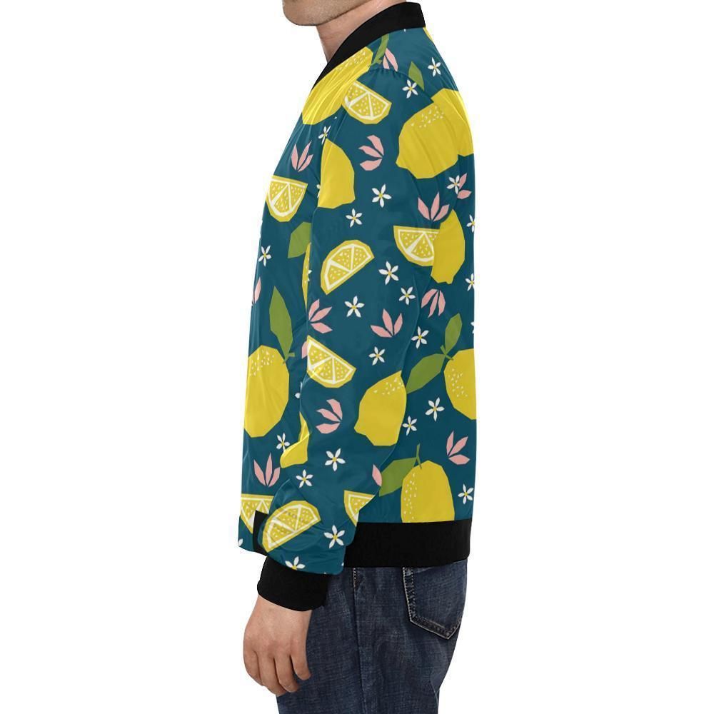 Pattern-Print-Lemon-Mens-Bomber-Jacket-1