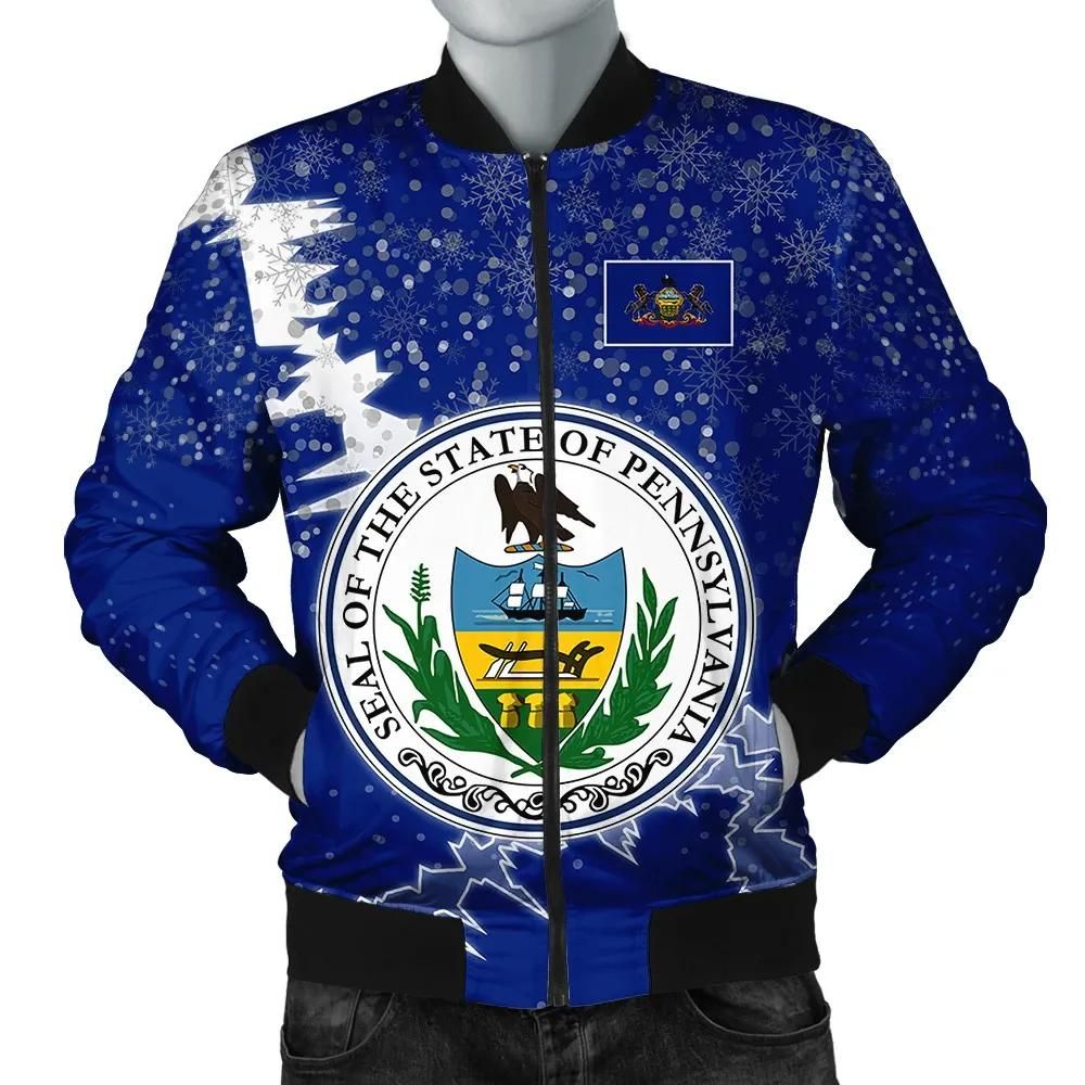 Pennsylvania Christmas Coat Of Arms Men Bomber Jacket X Style J78 Bomber Jacket Pennsylvania Christmas Coat Of Arms Men Bomber Jacket X Style J78 Bomber Jacket