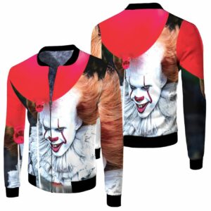 Pennywise It Smiling Dancing Cloud Halloween Horror Movie 3D T Shirt Hoodie Sweater Jersey Bomber Jacket Model 4695 Bomber Jacket