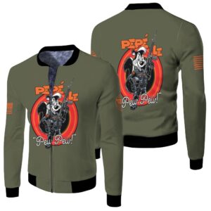 Pepe Le Pew Pew Pew For Lovers 3D Bomber Jacket