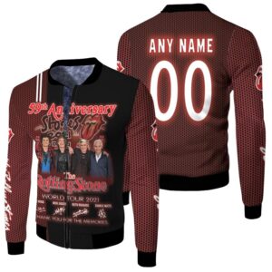 Personalized #00 59th Anniversary The Rolling Stones World Tour 2021 Signed Thank You For The Memories gift fo Rollingr Stones fans Bomber Jacket