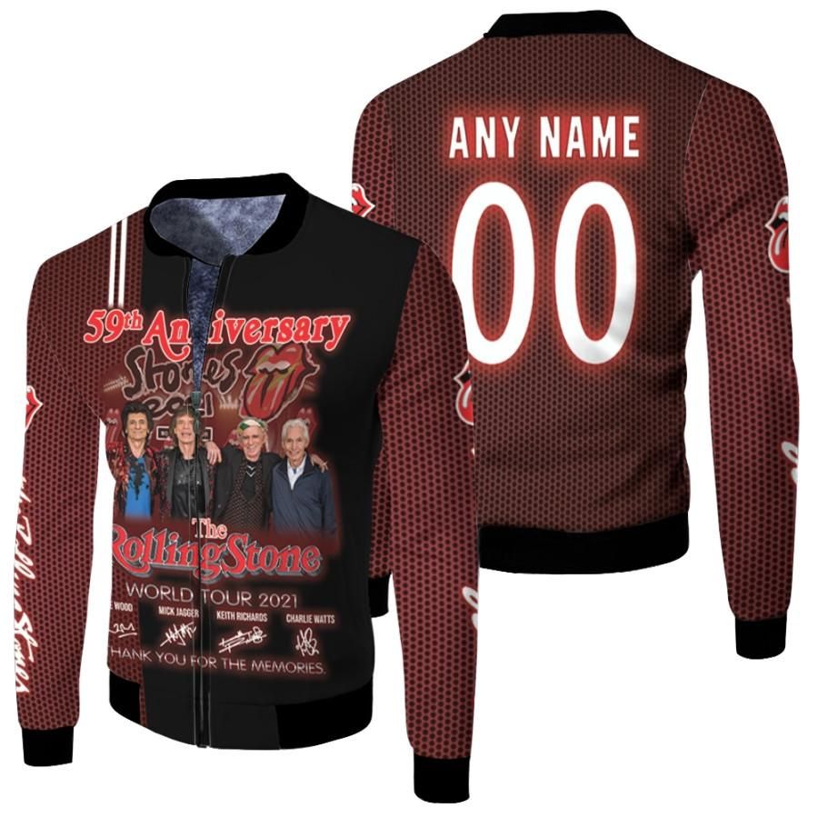 Personalized #00 59th Anniversary The Rolling Stones World Tour 2021 Signed Thank You For The Memories gift fo Rollingr Stones fans Bomber Jacket Personalized #00 59th Anniversary The Rolling Stones World Tour 2021 Signed Thank You For The Memories gift fo Rollingr Stones fans Bomber Jacket