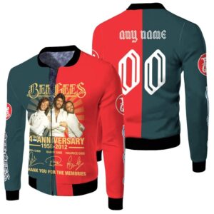 Personalized #00 Famous Band Bee Gees 54th Anniversary 1958 2012 Member Band Signed Thank You For The Memories gift for Bee Gees fans Bomber Jacket