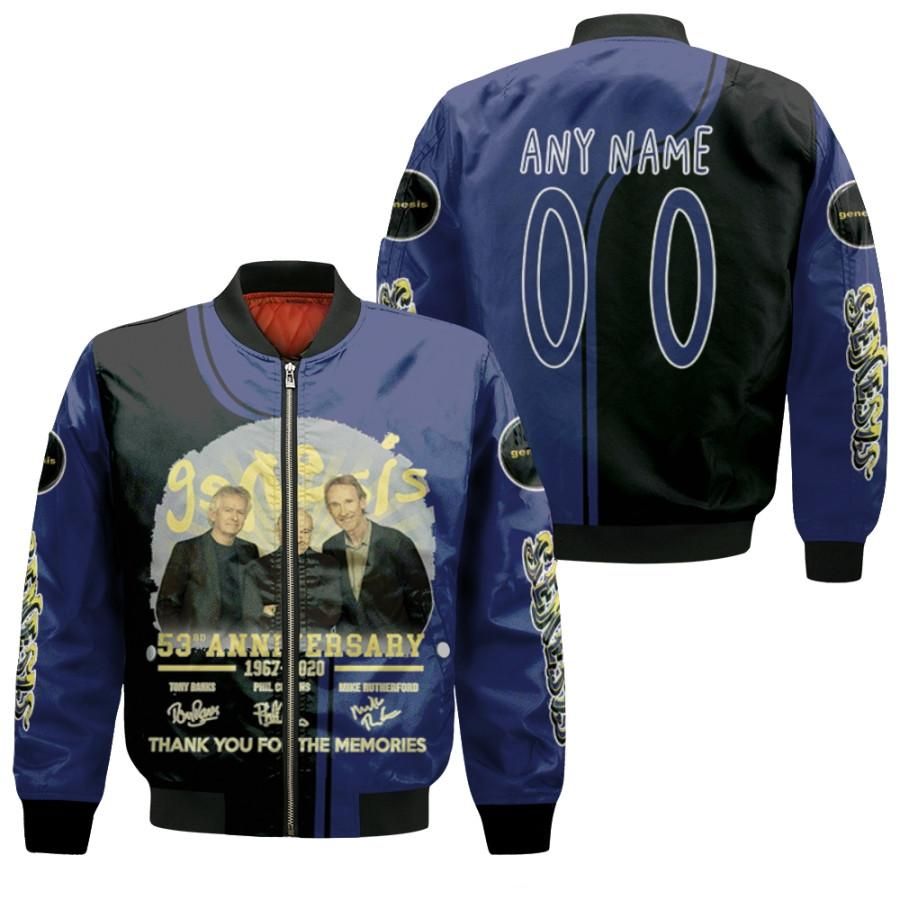 Personalized #00 Genesis 53th Anniversary 1967 2020 Signed Thank You For The Memories Famous Rock band gift for Genesis fans Bomber Jacket Personalized #00 Genesis 53th Anniversary 1967 2020 Signed Thank You For The Memories Famous Rock band gift for Genesis fans Bomber Jacket