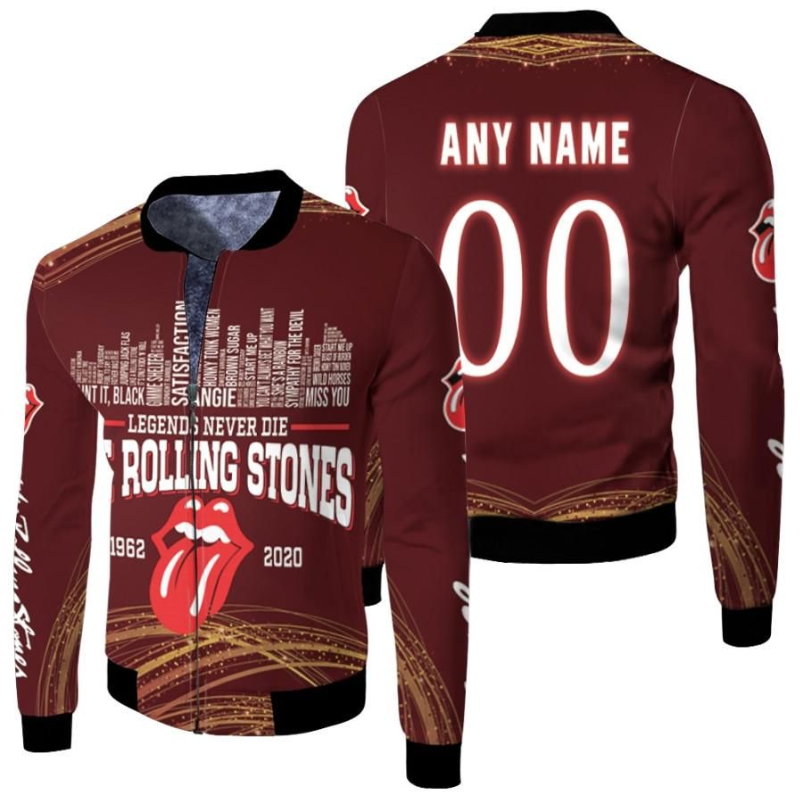 Personalized #00 Legends Never Die The Rolling Stones 1962 2020 Rockn Roll Music band Satisfaction gift for Rolling Stones fans Bomber Jacket Personalized #00 Legends Never Die The Rolling Stones 1962 2020 Rockn Roll Music band Satisfaction gift for Rolling Stones fans Bomber Jacket