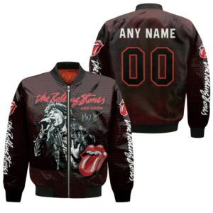 Personalized #00 Mick Jagger Lead Vocalist Of The Rolling Stones Rockn Roll Singer gift for Mick Jagger fans Rolling Stones fans Bomber Jacket