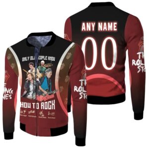 Personalized #00 Only Old People Know The Rolling Stones How To Rock Member Band Signed gift for Rolling Stones fans Bomber Jacket