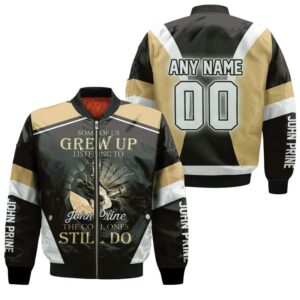 Personalized #00 Some Of Us Grew Up Listening To John Prine The Cool Ones Still Do Signed gift for John Prine fans Bomber Jacket