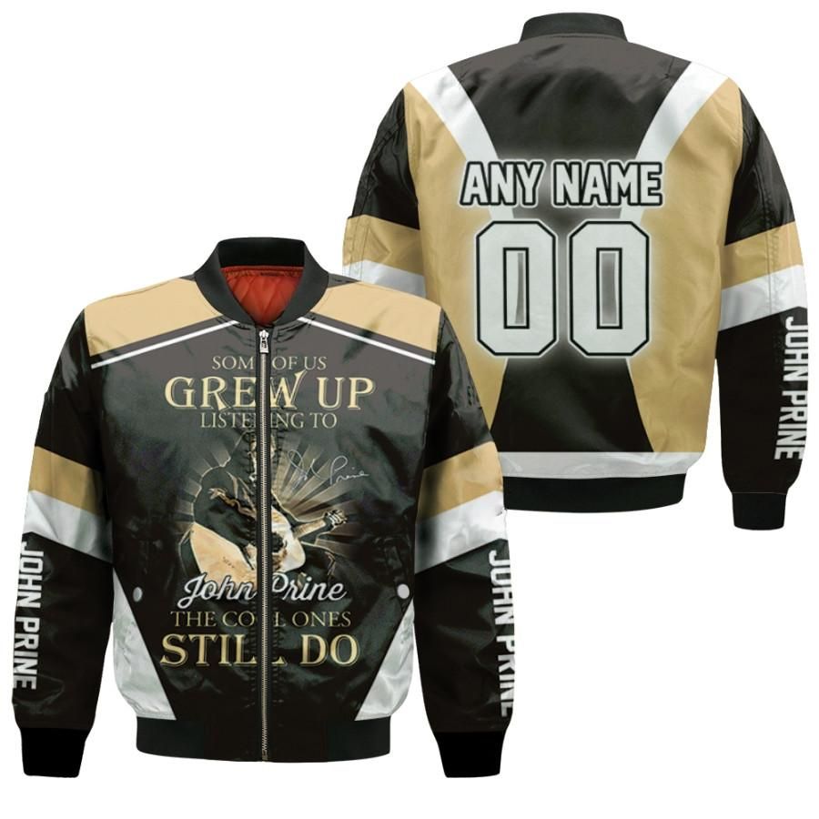 Personalized #00 Some Of Us Grew Up Listening To John Prine The Cool Ones Still Do Signed gift for John Prine fans Bomber Jacket Personalized #00 Some Of Us Grew Up Listening To John Prine The Cool Ones Still Do Signed gift for John Prine fans Bomber Jacket