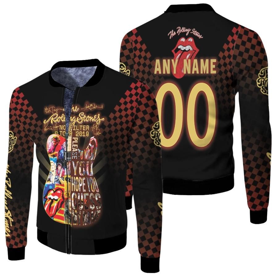 Personalized #00 The Rolling Stones No Filter Tour 2019 Please You Hope You Guess Guitar gift for The Rolling Stomes fans Bomber Jacket Personalized #00 The Rolling Stones No Filter Tour 2019 Please You Hope You Guess Guitar gift for The Rolling Stomes fans Bomber Jacket