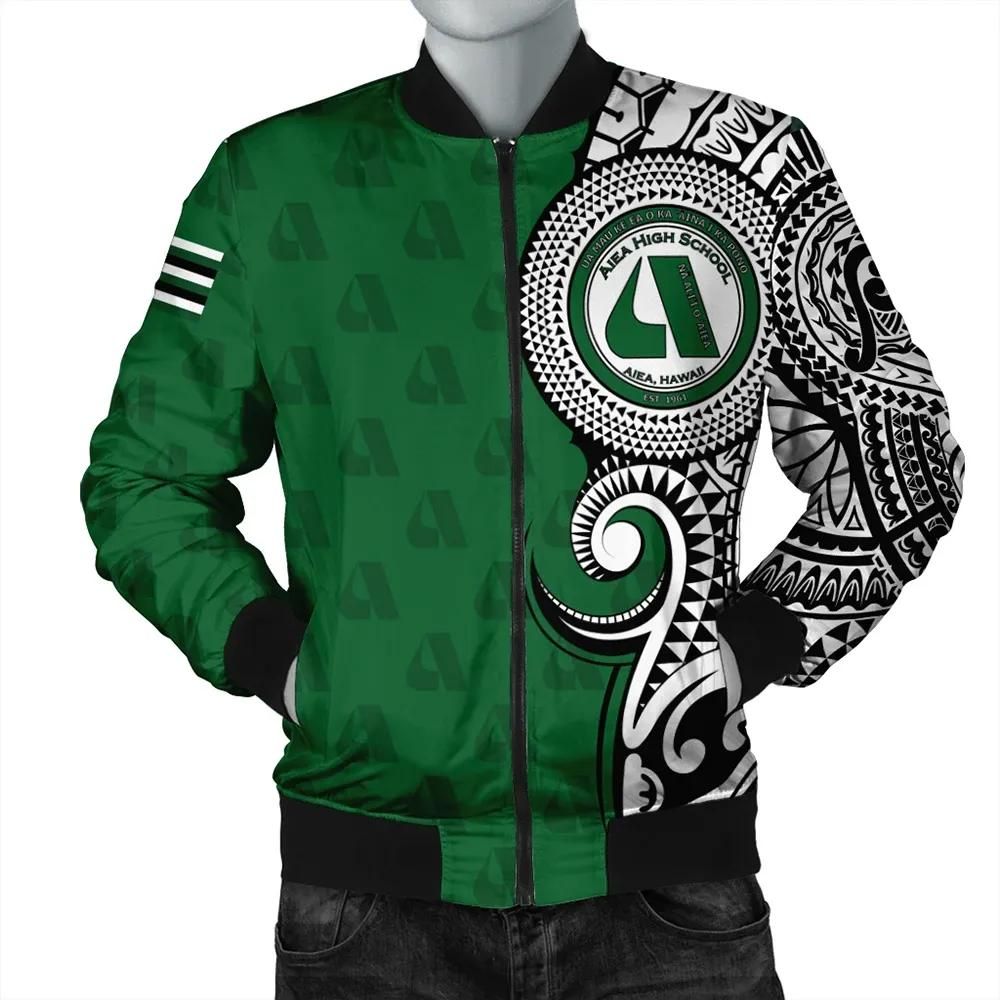 Personalized Aiea High Tribal Kakau Bomber Jacket AH J0 Personalized Aiea High Tribal Kakau Bomber Jacket AH J0
