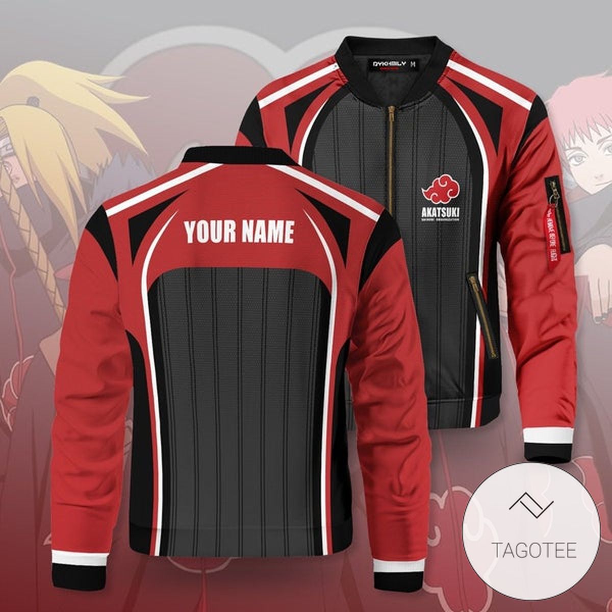 Personalized Akatsuki Shinobi Bomber Jacket 2 Personalized Akatsuki Shinobi Bomber Jacket 2