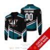 Personalized Anaheim Ducks Nhl Black Green Custom Bomber Jacket