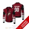 Personalized Arizona Coyotes Nhl Dark Red Custom Bomber Jacket