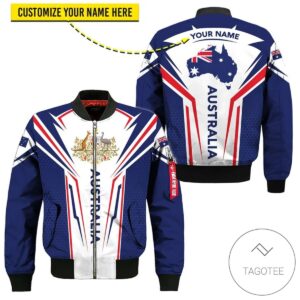 Personalized Australia Map 3D Bomber Jacket