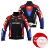 Personalized Black Honda Branded Unisex Racing 3D Bomber Jacket