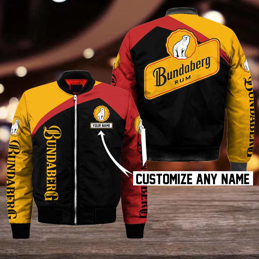 Personalized Bundaberg Brewed Drinks Bomber Jacket Personalized Bundaberg Brewed Drinks Bomber Jacket