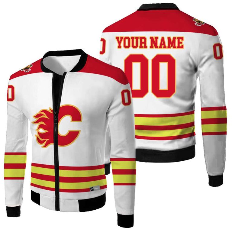 Personalized-Calgary-Flames-Nhl-Custom-Bomber-Jacket-1