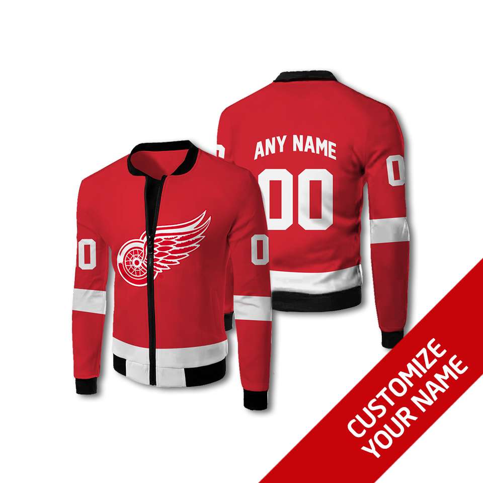 Personalized Calgary Flames Nhl Red White Custom Bomber Jacket Personalized Calgary Flames Nhl Red White Custom Bomber Jacket