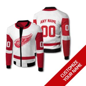 Personalized Calgary Flames Nhl White Red Custom Bomber Jacket