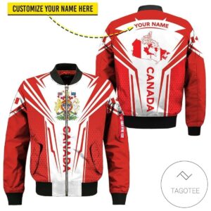 Personalized Canada Map 3D Bomber Jacket