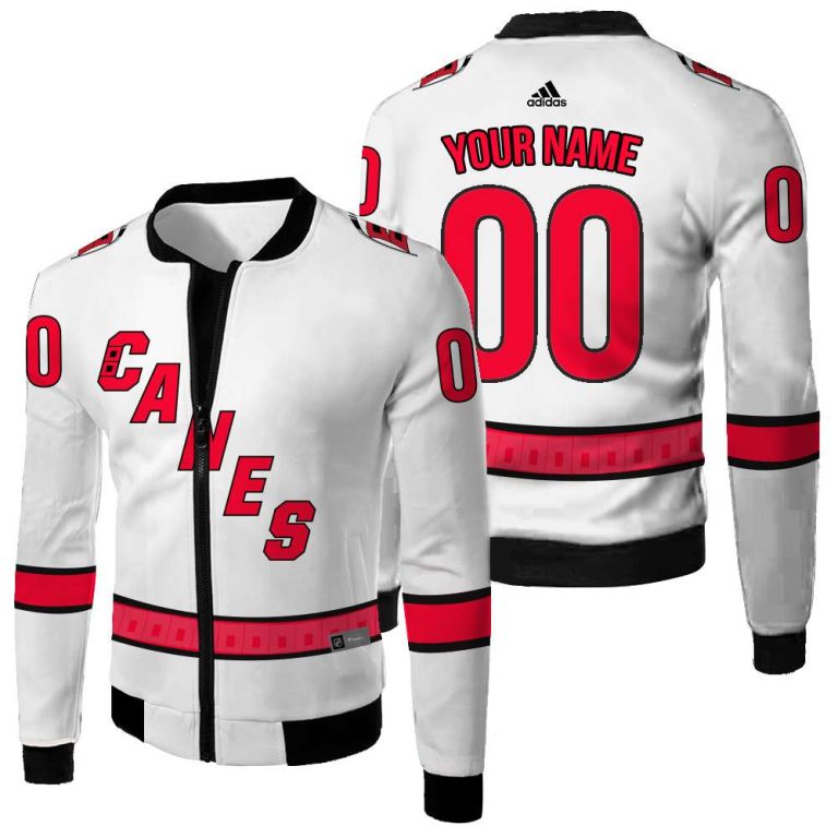 Personalized-Carolina-Hurricanes-Nhl-White-Custom-Bomber-Jacket-1