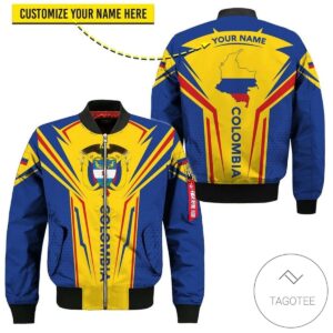 Personalized Colombia Map 3D Bomber Jacket