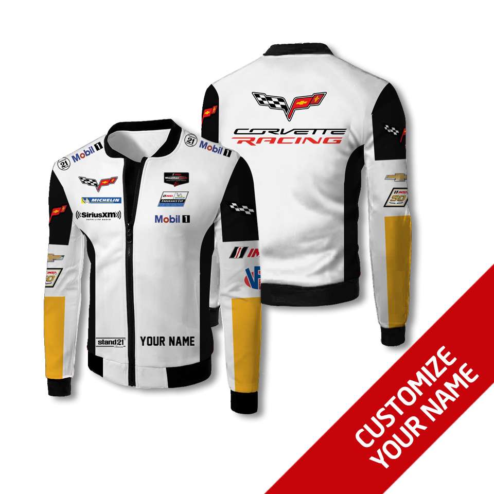 Personalized Corvette Racing Custom Bomber Jacket Personalized Corvette Racing Custom Bomber Jacket