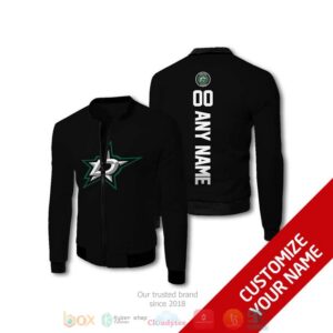 Personalized Dallas Stars Nhl Black Custom Bomber Jacket