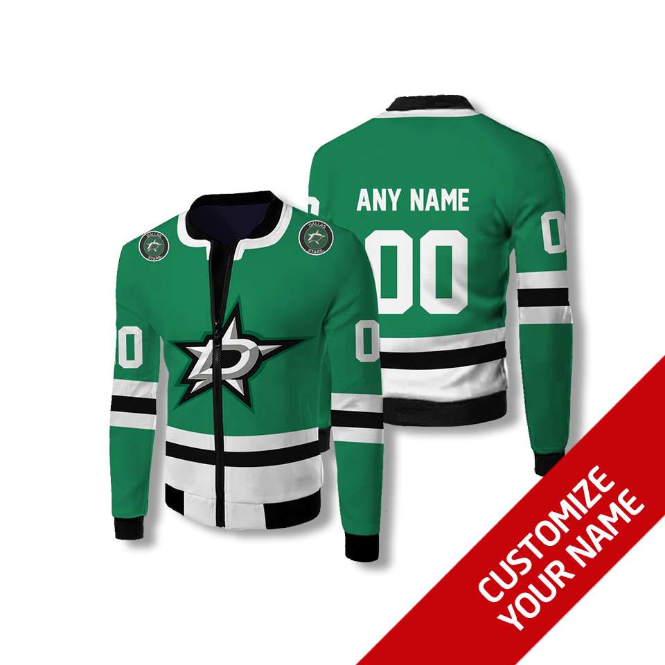Personalized Dallas Stars Nhl Green Custom Bomber Jacket Personalized Dallas Stars Nhl Green Custom Bomber Jacket