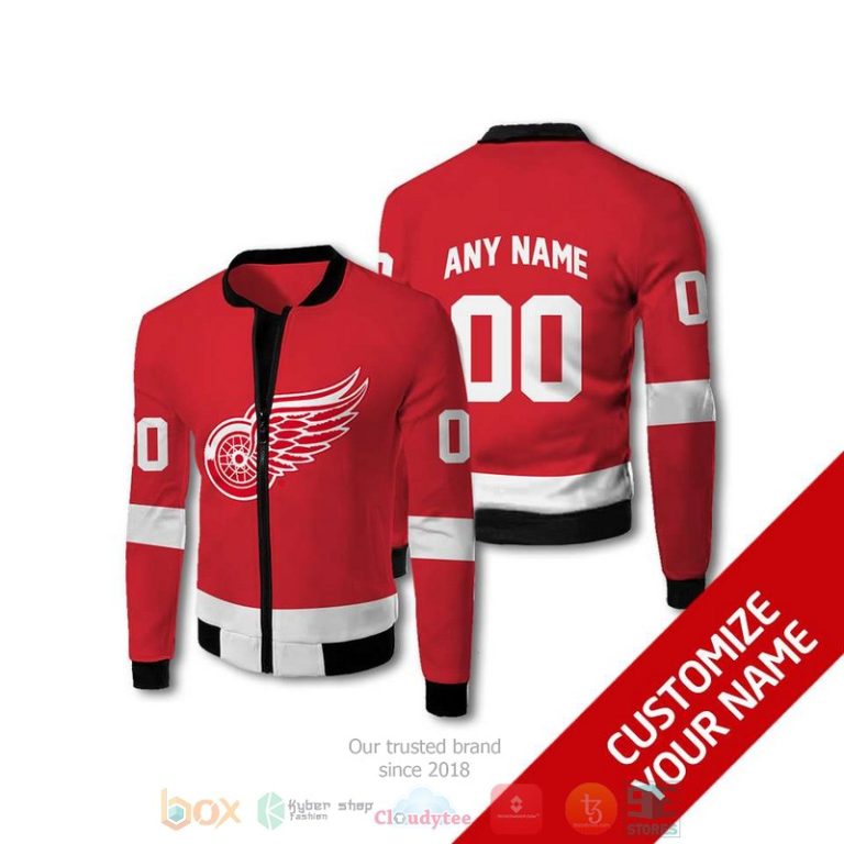 Personalized-Detroit-Red-Wings-Nhl-Red-Custom-Bomber-Jacket-1