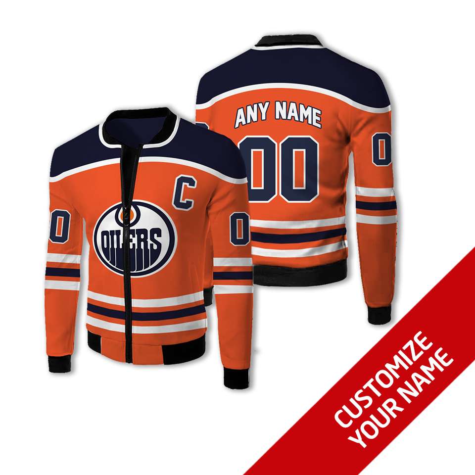 Personalized Edmonton Oilers Nhl Custom Bomber Jacket Personalized Edmonton Oilers Nhl Custom Bomber Jacket