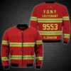 Personalized Firefighter Red Custom 3D Bomber Jacket