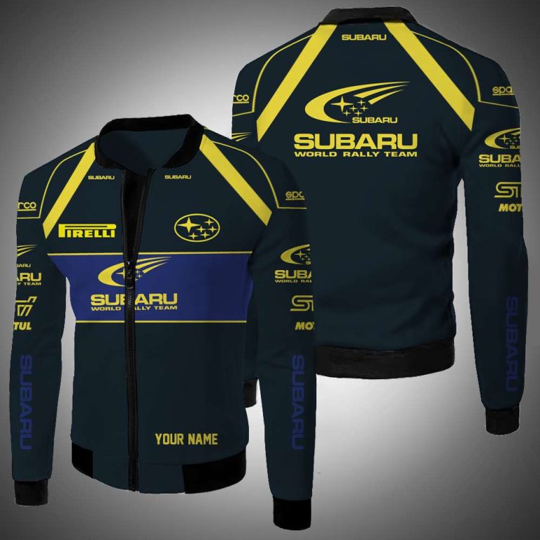 Personalized-Firelli-Subaru-World-Rally-Team-Custom-Bomber-Jacket-1