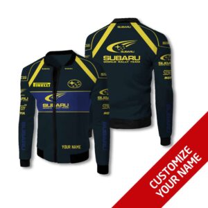 Personalized Firelli Subaru World Rally Team Custom Bomber Jacket