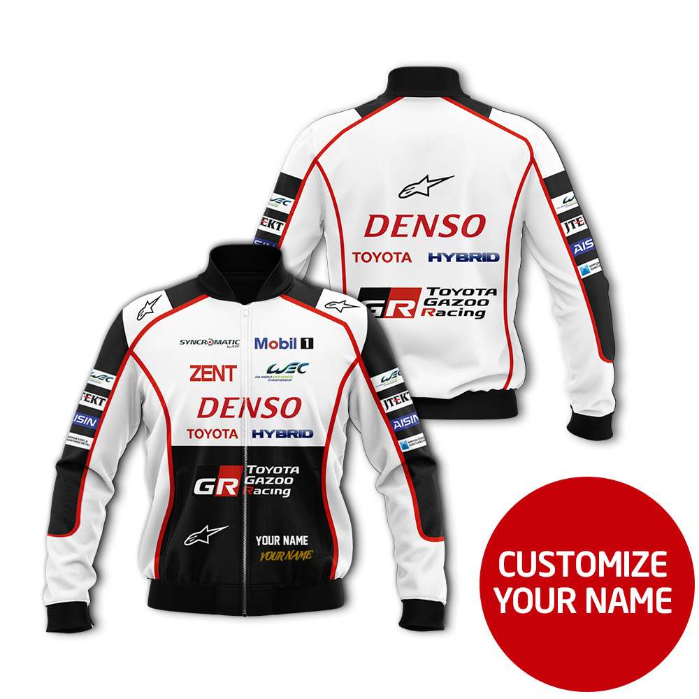 Personalized Gr Toyota Gazoo Racing Denso Custom Bomber Jacket Personalized Gr Toyota Gazoo Racing Denso Custom Bomber Jacket
