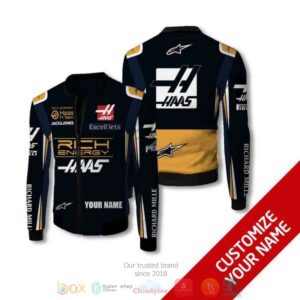 Personalized Haas F1 Team Rich Energy Custom Bomber Jacket