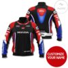 Personalized Honda Color Mix Black Motorcycle Racing Team 3D Bomber Jacket