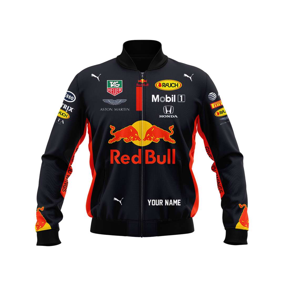 Personalized Honda Red Bull Racing 3D Bomber Jacket Personalized Honda Red Bull Racing 3D Bomber Jacket