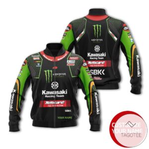 Personalized Kawasaki Branded Unisex Racing 3D Bomber Jacket