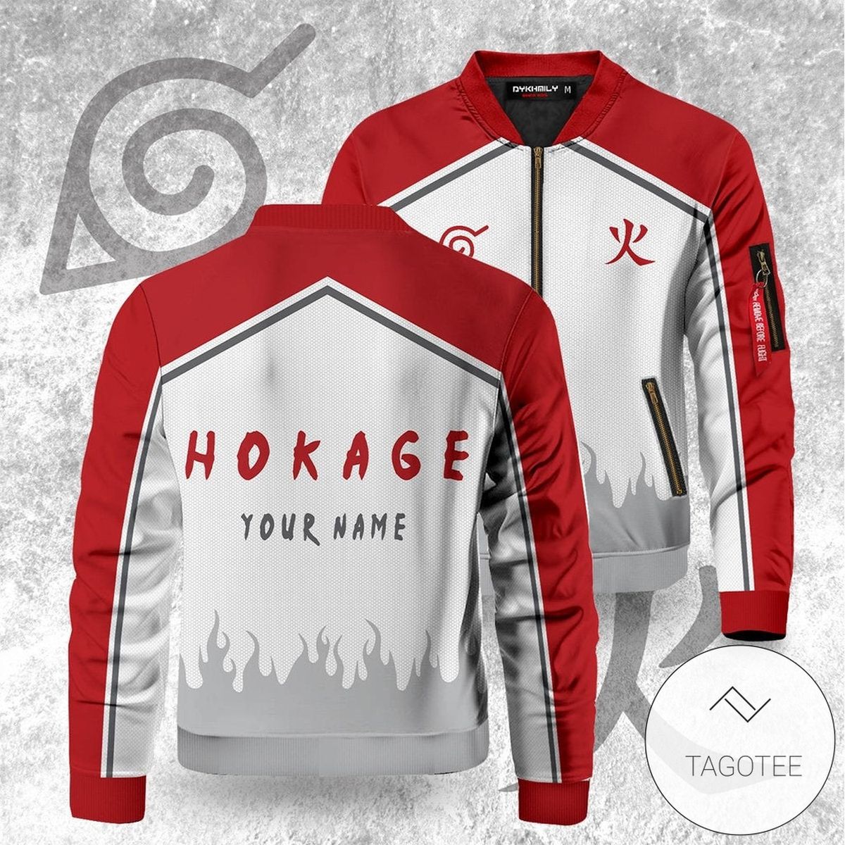 Personalized Konoha Hokage Bomber Jacket 2 Personalized Konoha Hokage Bomber Jacket 2